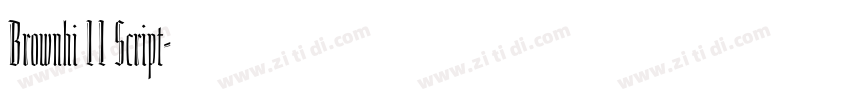 Brownhi 11 Script字体转换